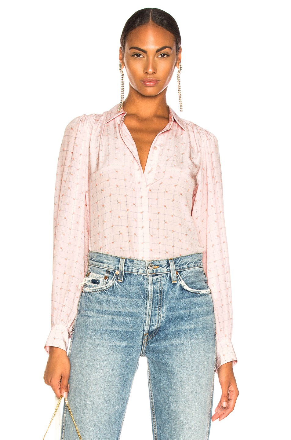 Image 1 of Equipment Marcilly Blouse in Charm Pink Multi