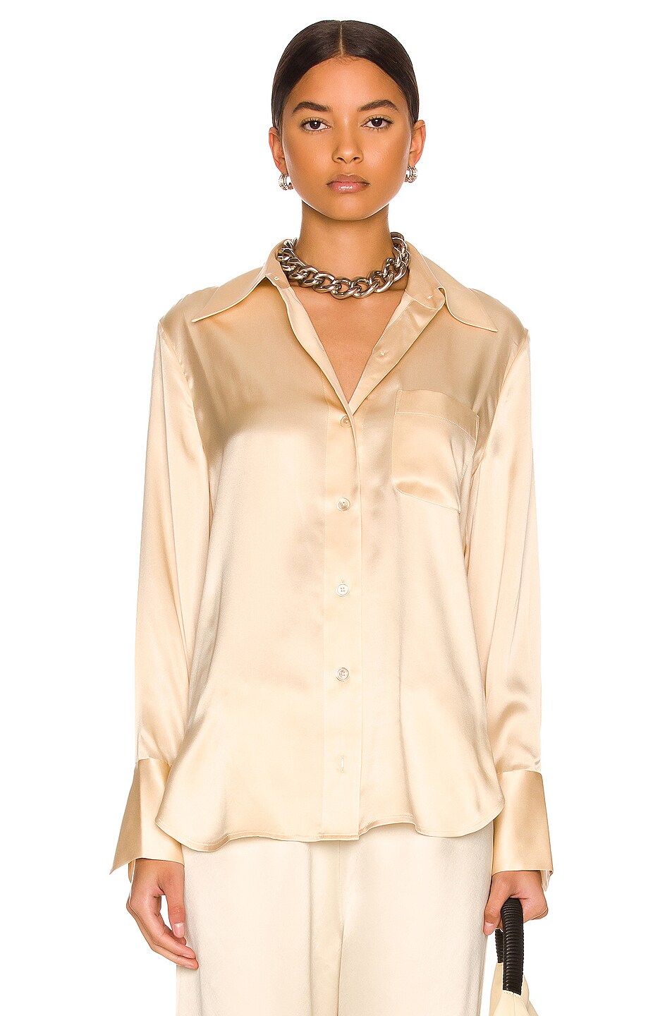 Image 1 of Equipment Quinne Top in Grey Sand