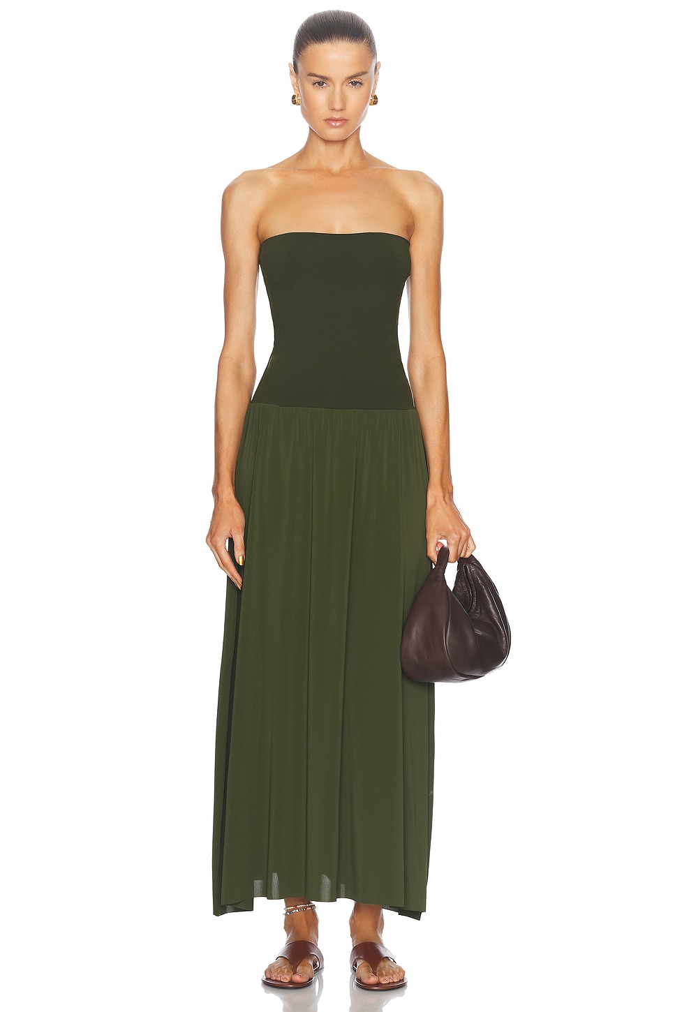 Image 1 of ERES Oda Dress in Vert Mousse