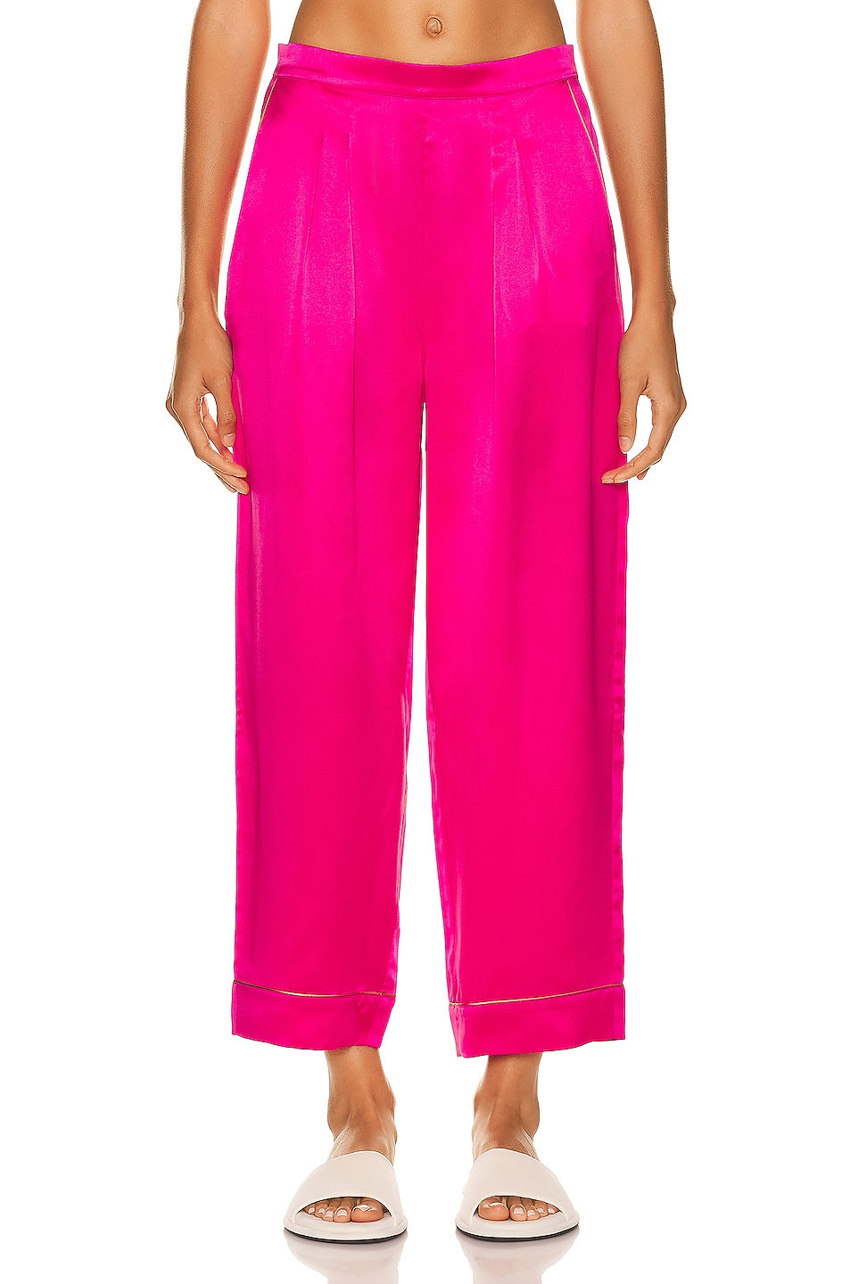 Image 1 of ERES Capitaine Trouser in Laurier Rose & Peau Doree