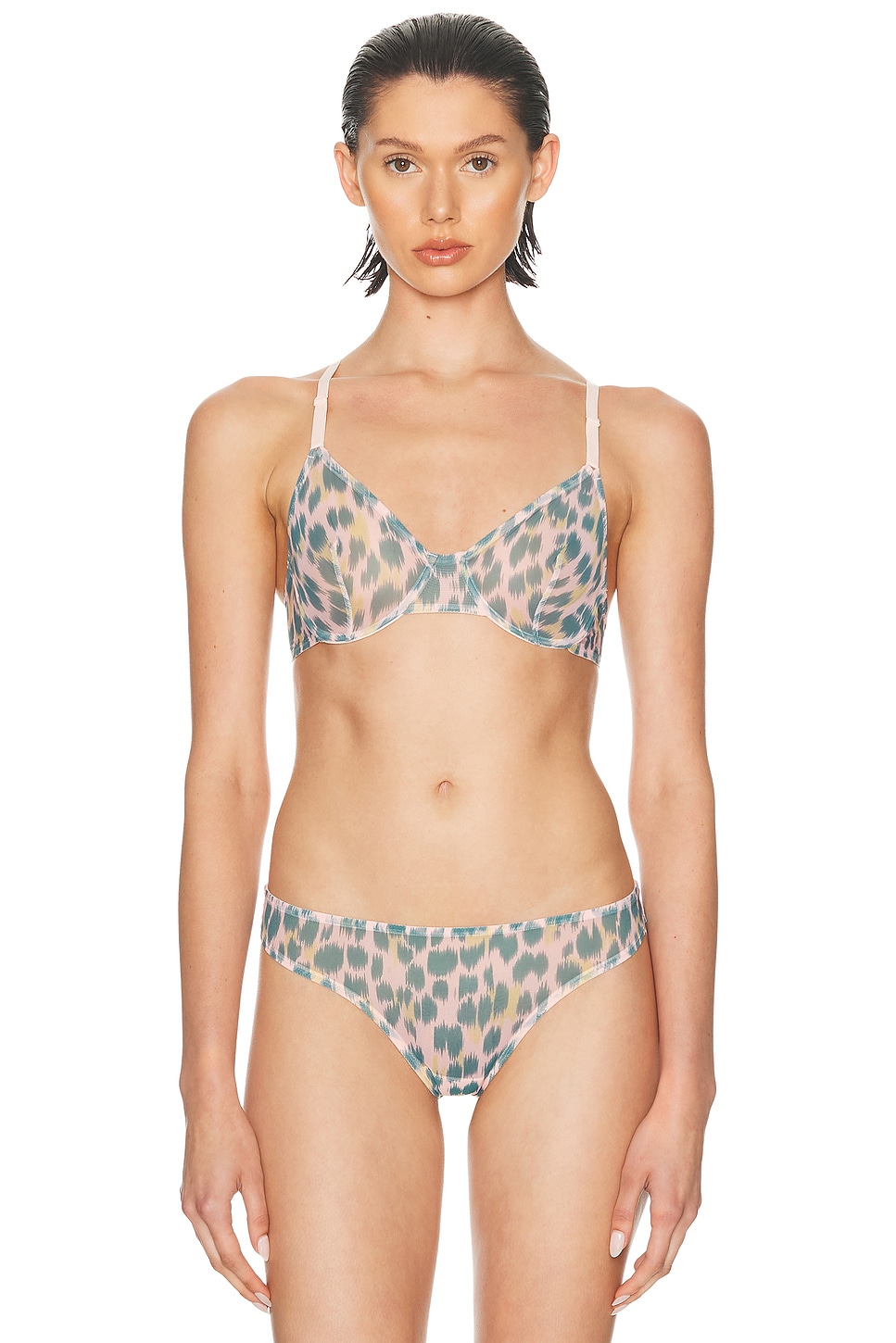 Nature Bra in Dark Green,Blush