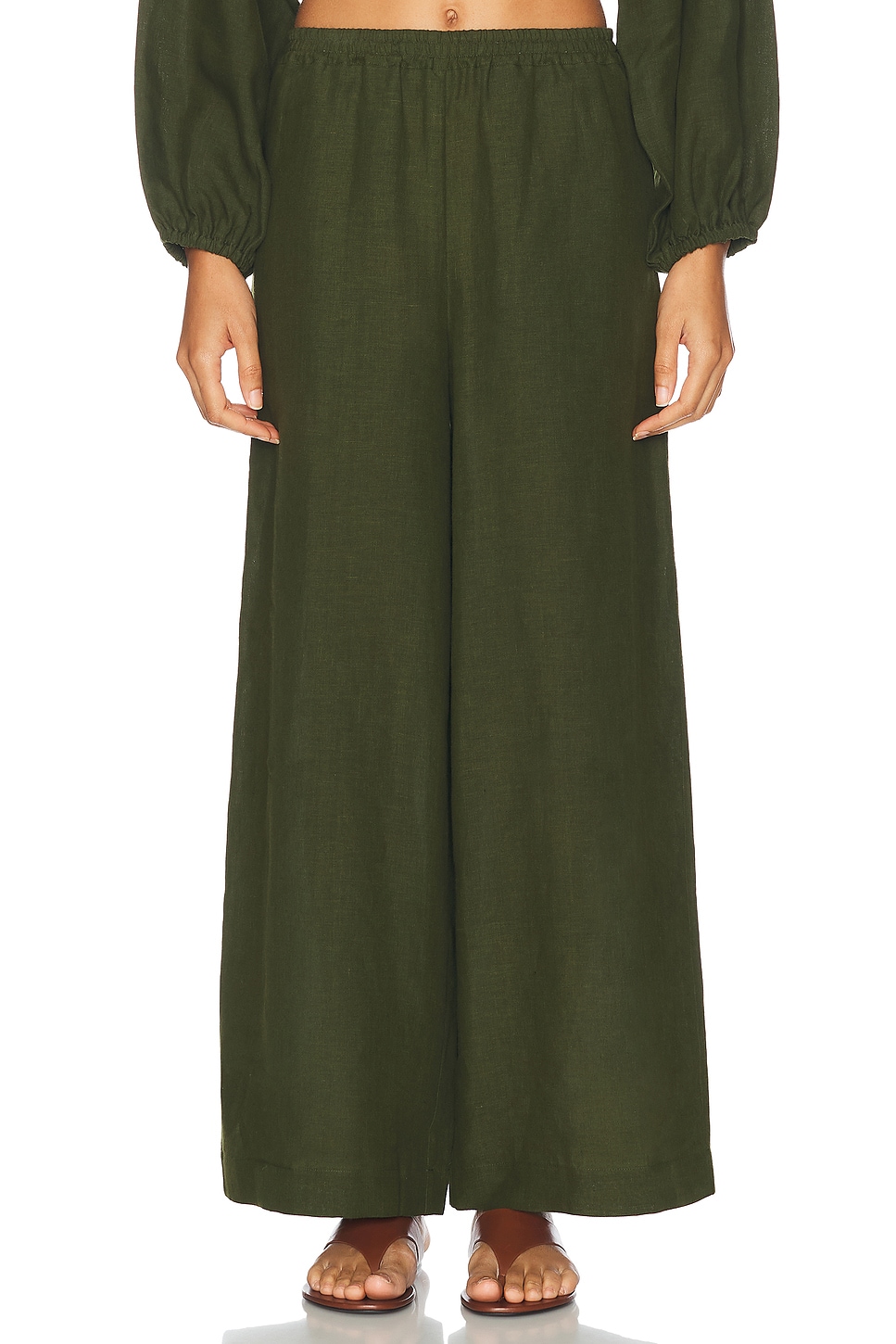 Select Wide Leg Pant in Green