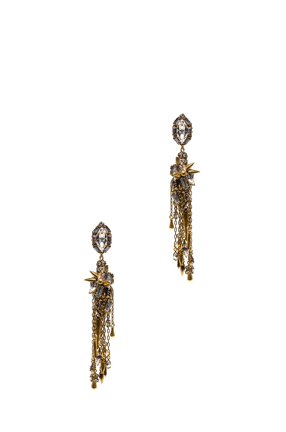 Image 1 of Erickson Beamon The Shining Earrings in Gold