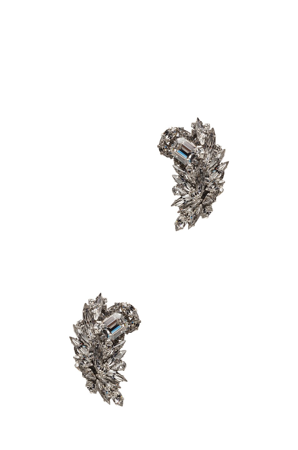Image 1 of Erickson Beamon Ear Cuffs in Pewter & Clear