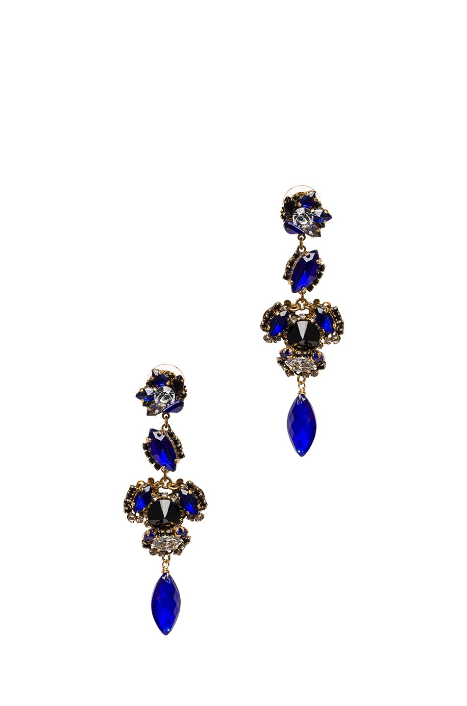 Image 1 of Erickson Beamon Queen Bee Earrings in Blue