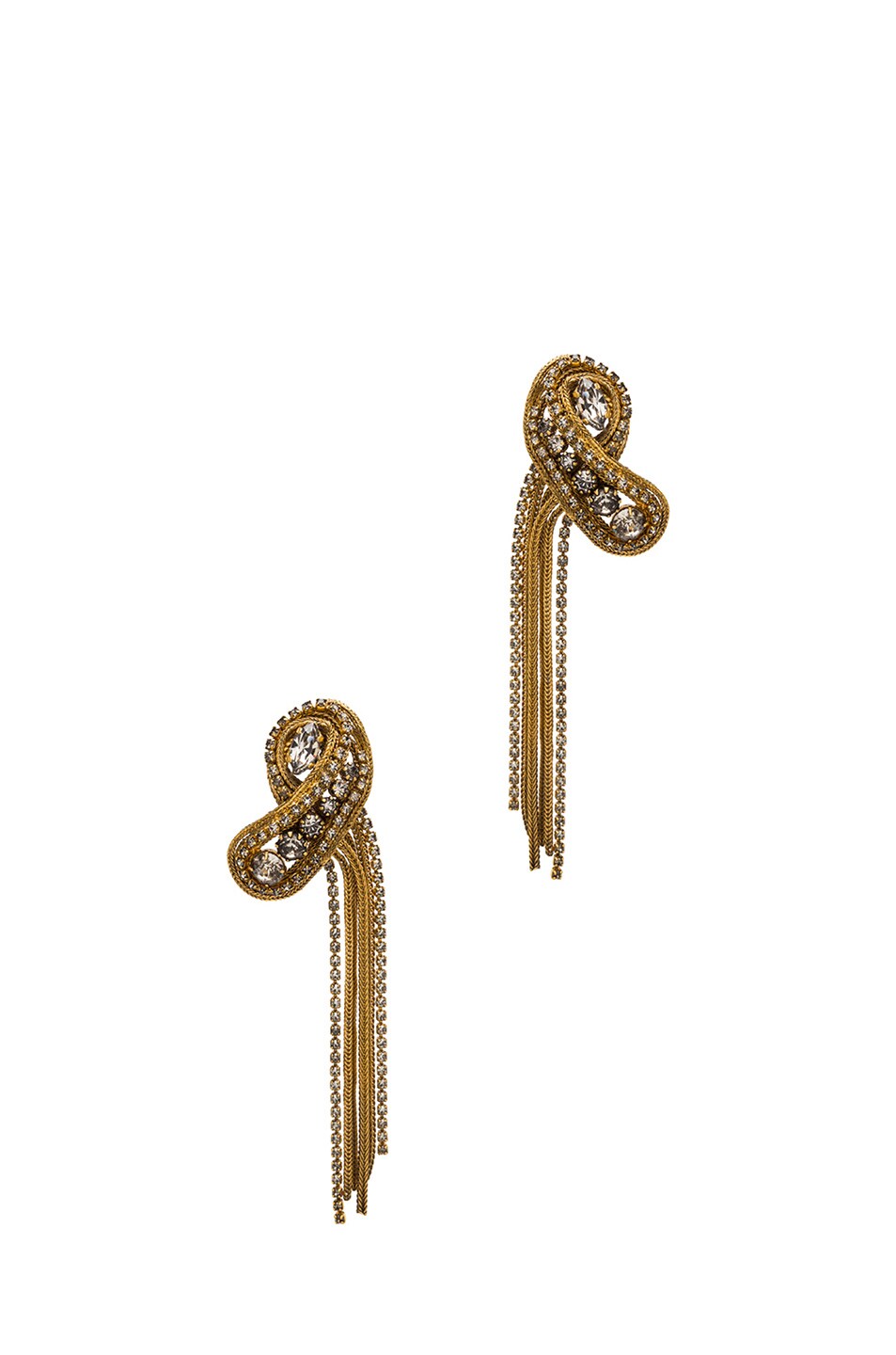 Image 1 of Erickson Beamon Heart Of Gold Earrings in Gold