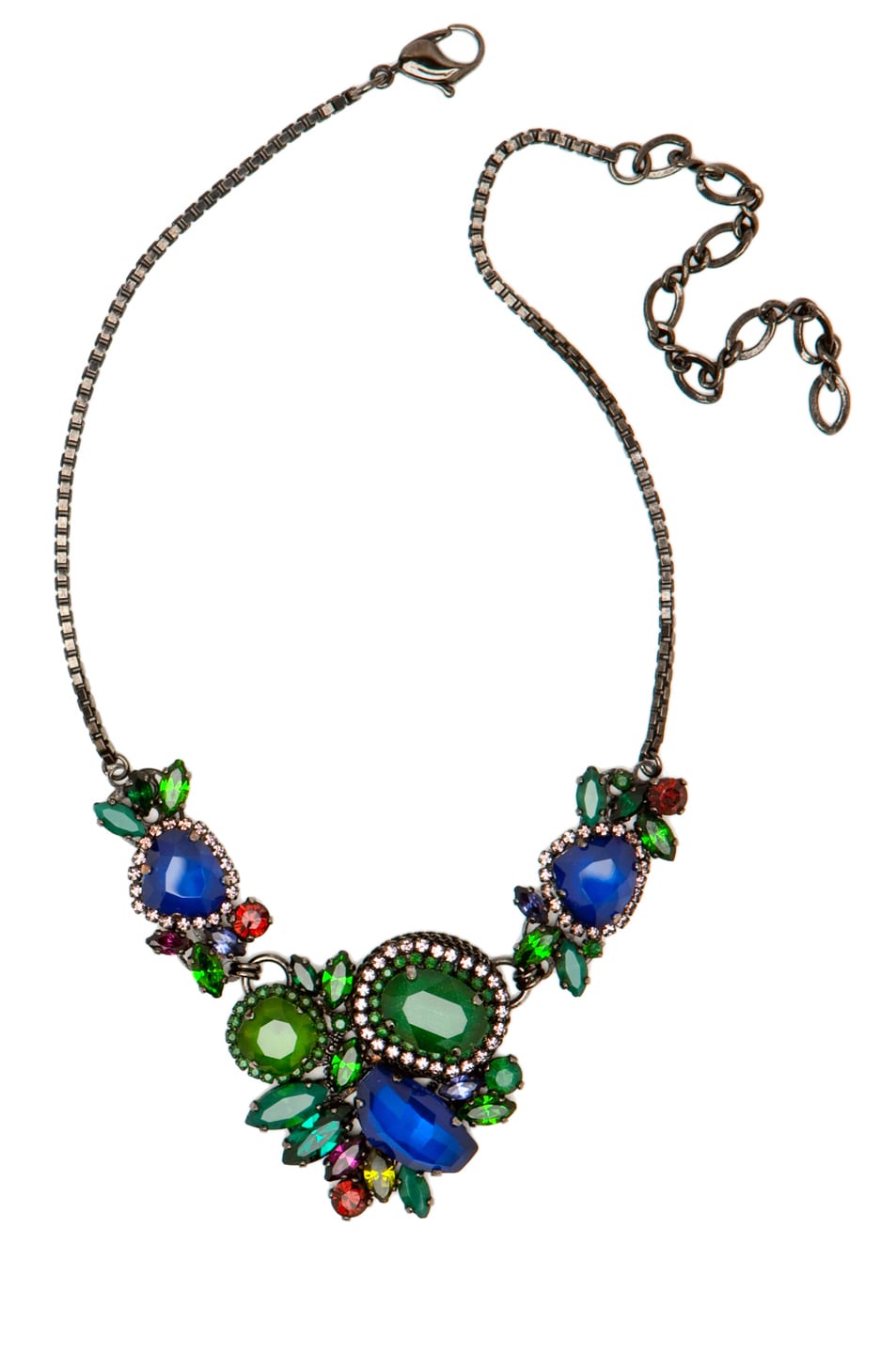 Image 1 of Erickson Beamon Bosa Nova Necklace in Teal & Blue