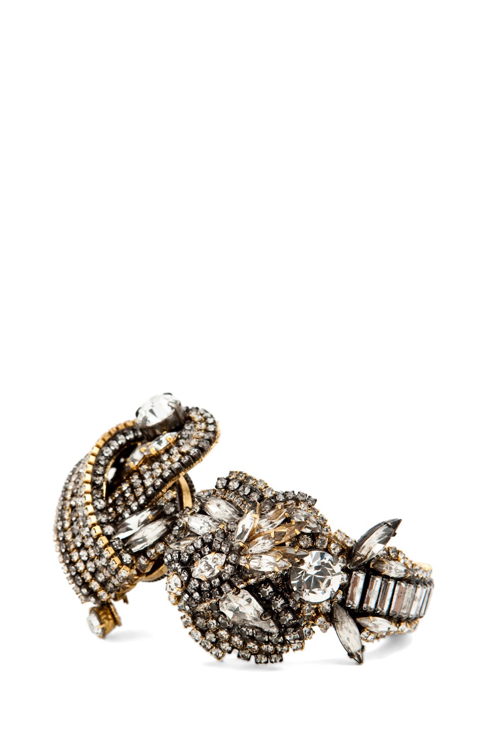 Image 1 of Erickson Beamon Bette Davis Eyes Bracelet in Gold & Diamond