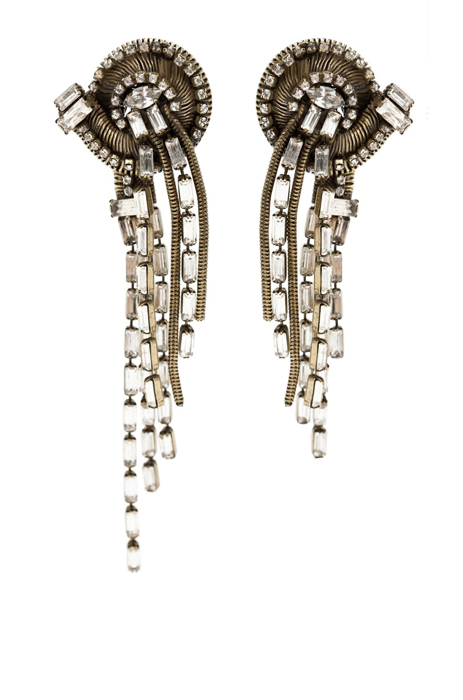 Image 1 of Erickson Beamon Bette Davis Eyes Earrings in Antique Brass