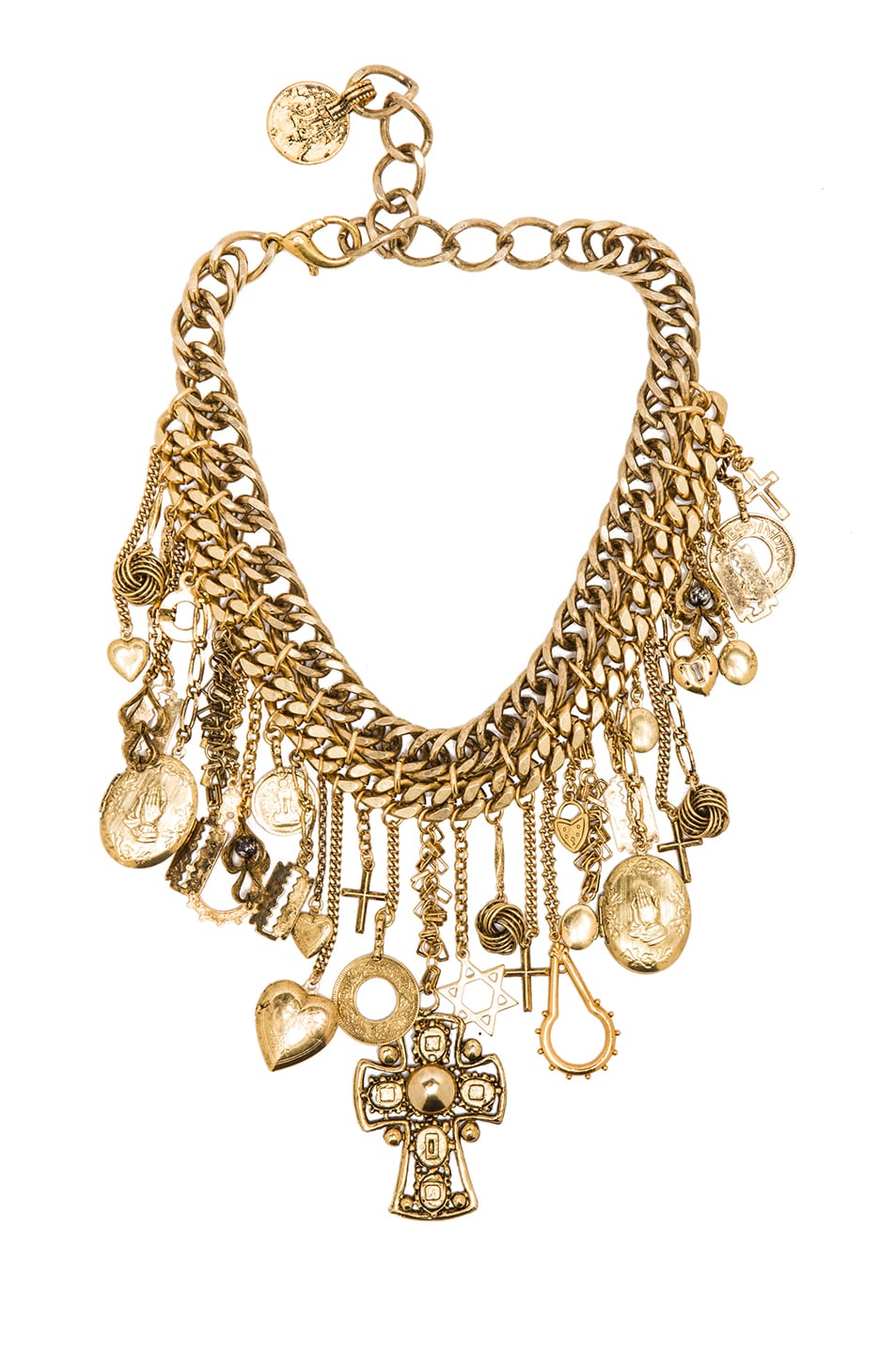 Image 1 of Erickson Beamon Charm Necklace in Gold