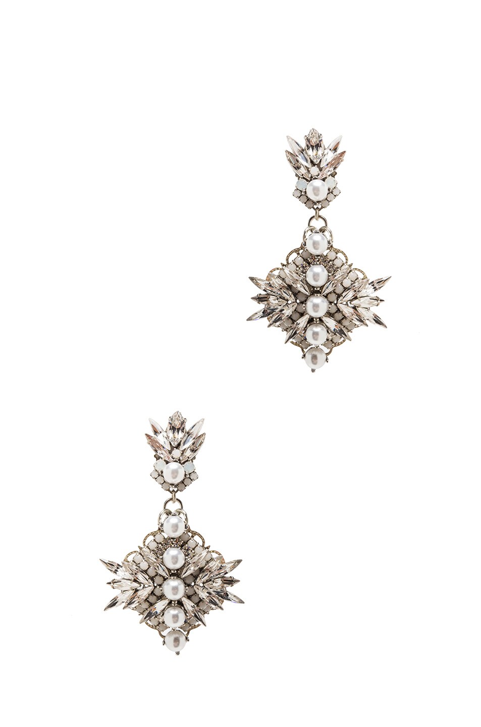 Image 1 of Erickson Beamon Clarity Earring in Crystal & White