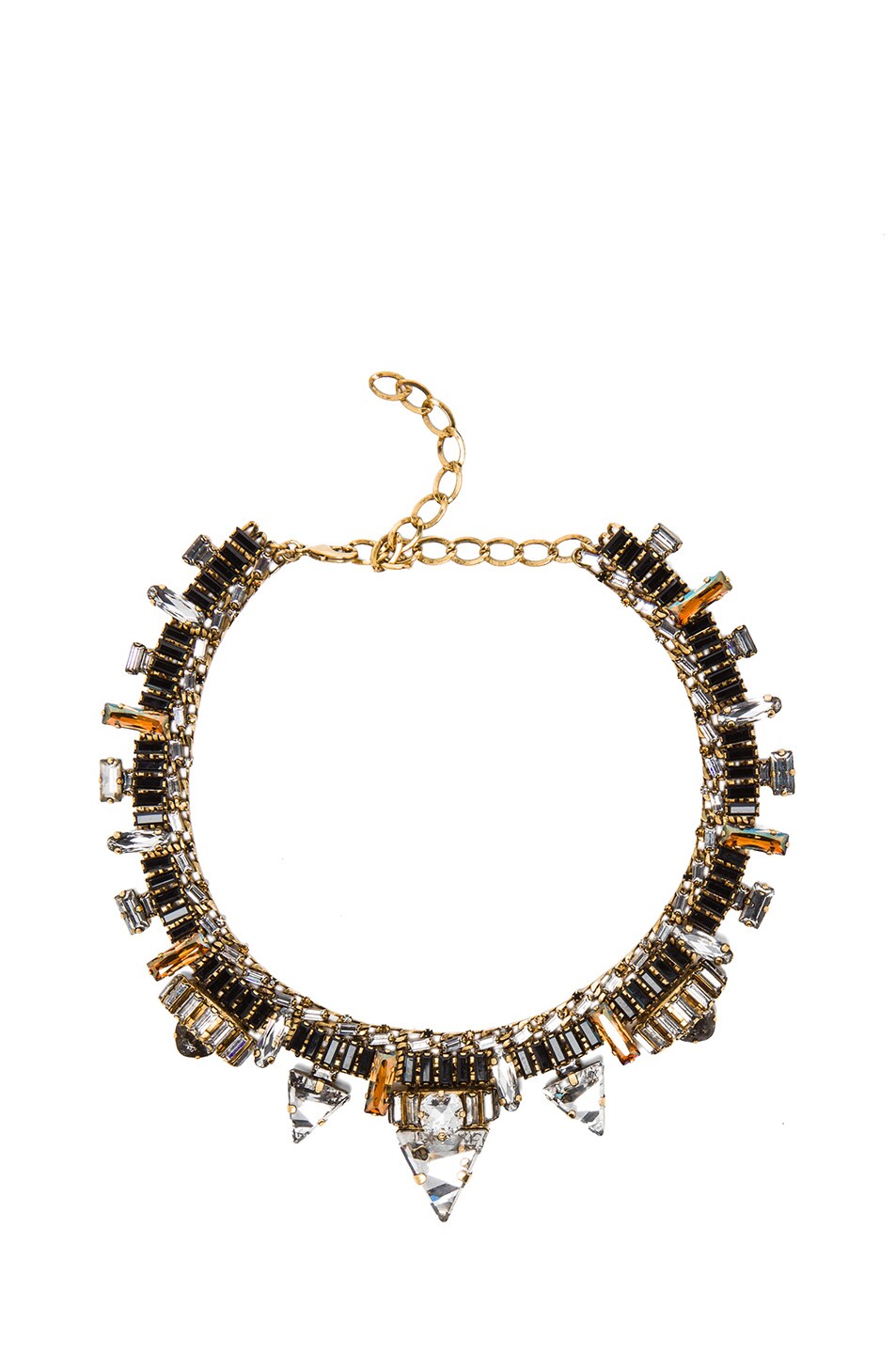 Image 1 of Erickson Beamon Venom Necklace in Crystal, Black & Gold