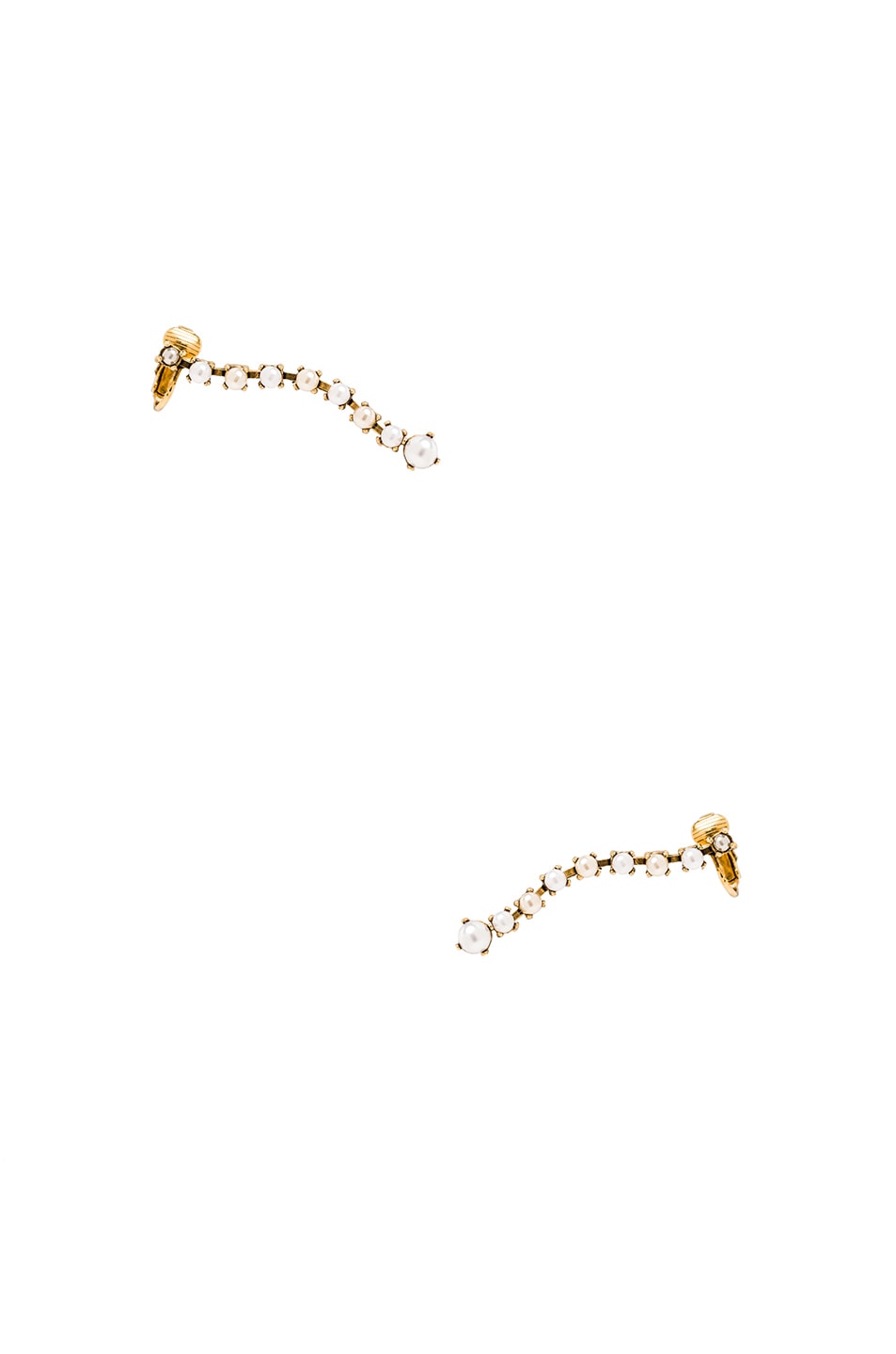 Image 1 of Erickson Beamon Pearly Queen Ear Cuff in Gold