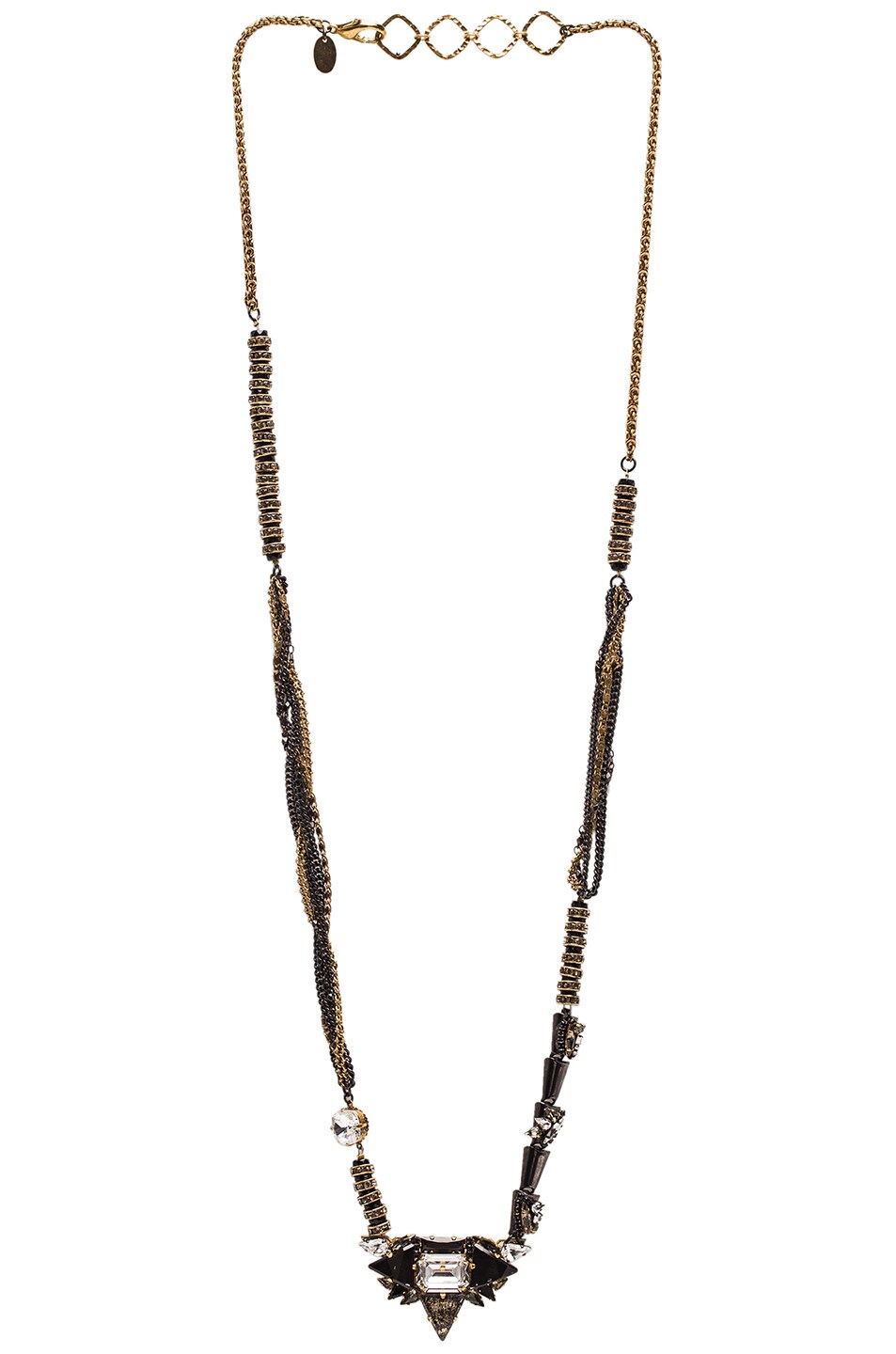 Image 1 of Erickson Beamon Sacred Geometry Necklace in Black Crystal