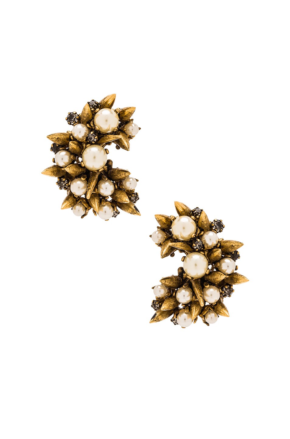 Image 1 of Erickson Beamon Grapes of Wrath Earrings in Gold & Pearl