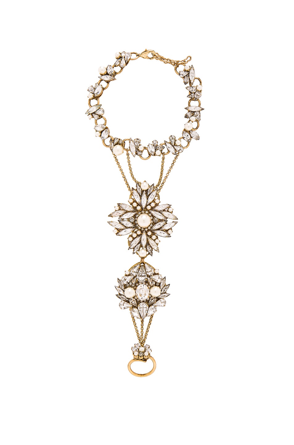 Image 1 of Erickson Beamon FWRD Exclusive Handpiece in Crystal & Pearl