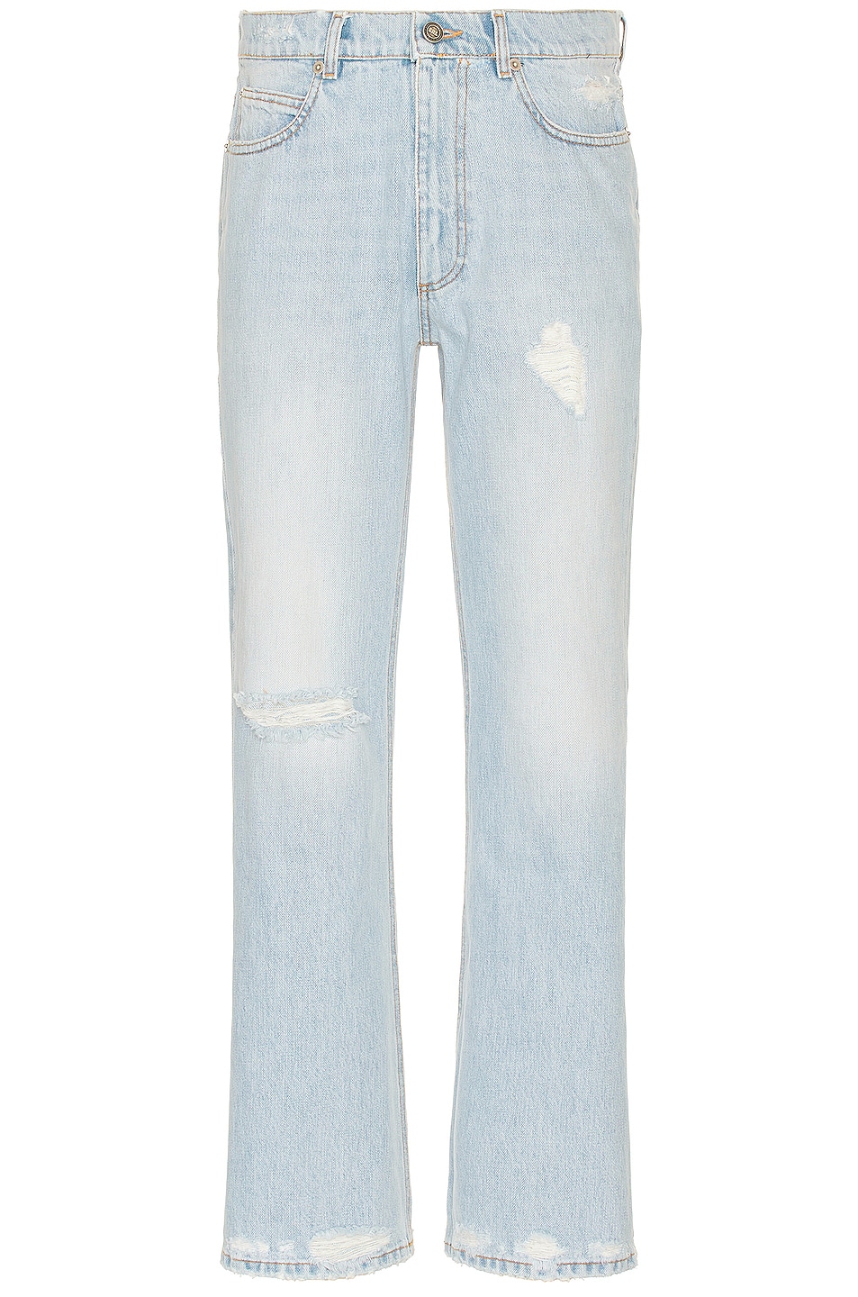 Image 1 of ERL Distressed Denim Pants in Blue