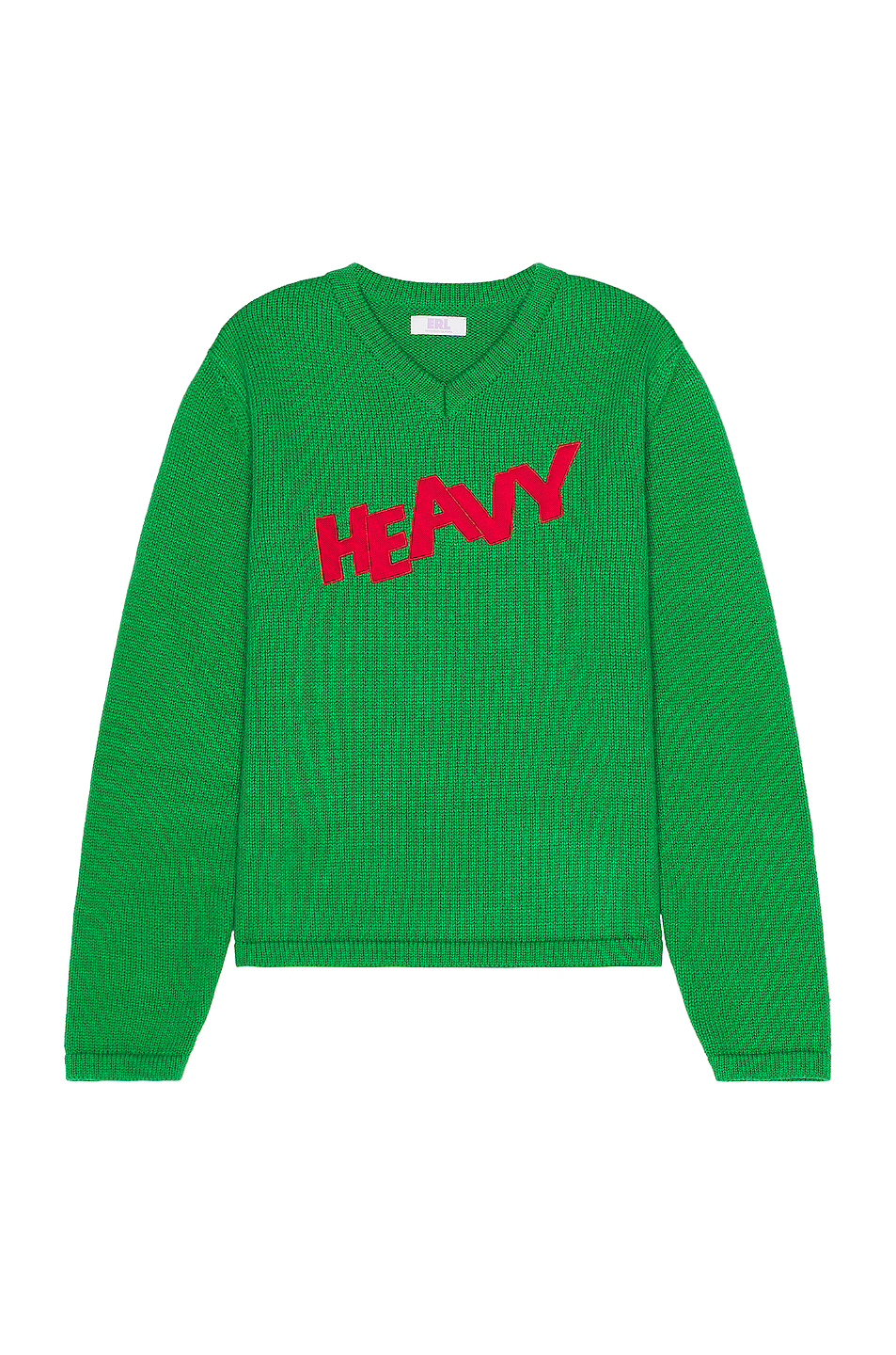 Image 1 of ERL Unisex Logo Sweater Knit in GREEN
