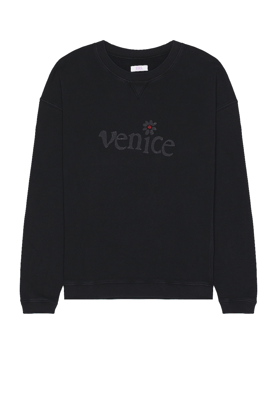 ERL Unisex Venice Crew Neck Premium Fleece Sweatshirt in BLACK | FWRD