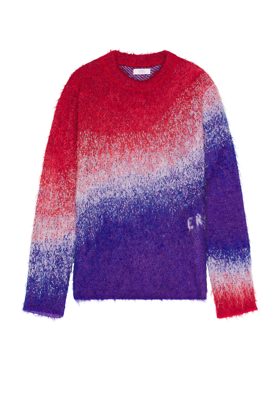 Image 1 of ERL Unisex Degrade Vneck Sweater Knit in BLUE RED WHITE