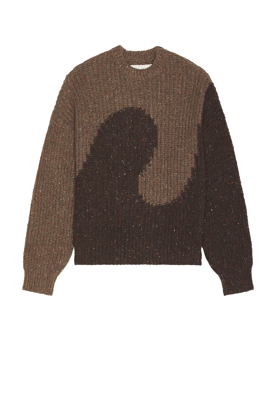 Erl Gender Inclusive Swirl Wool Blend Sweater In Brown