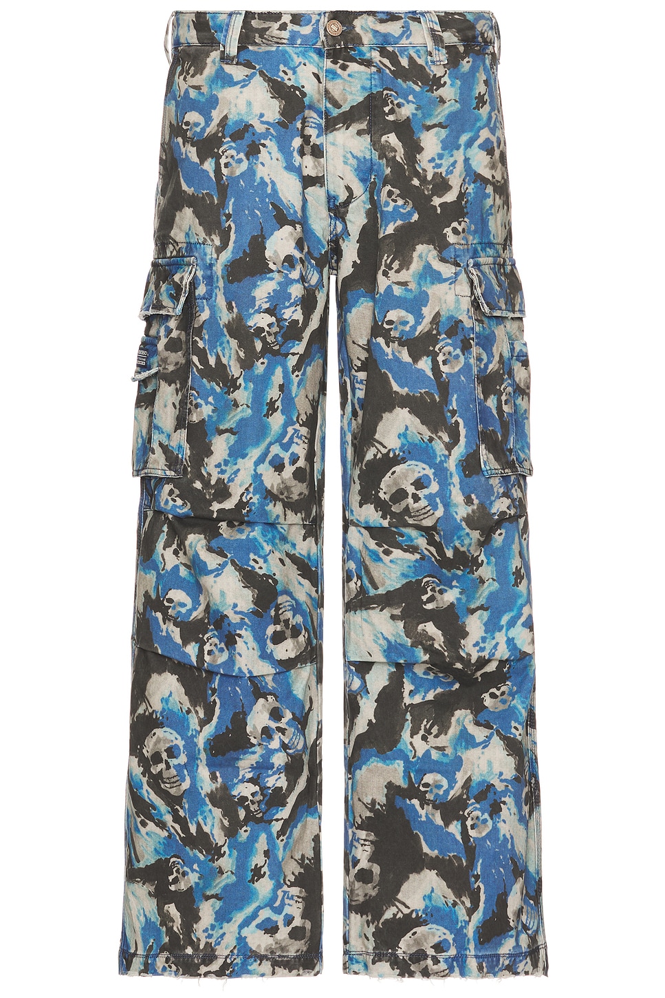 Shop Erl Unisex Skull Cargo Pants Woven In Skull Print