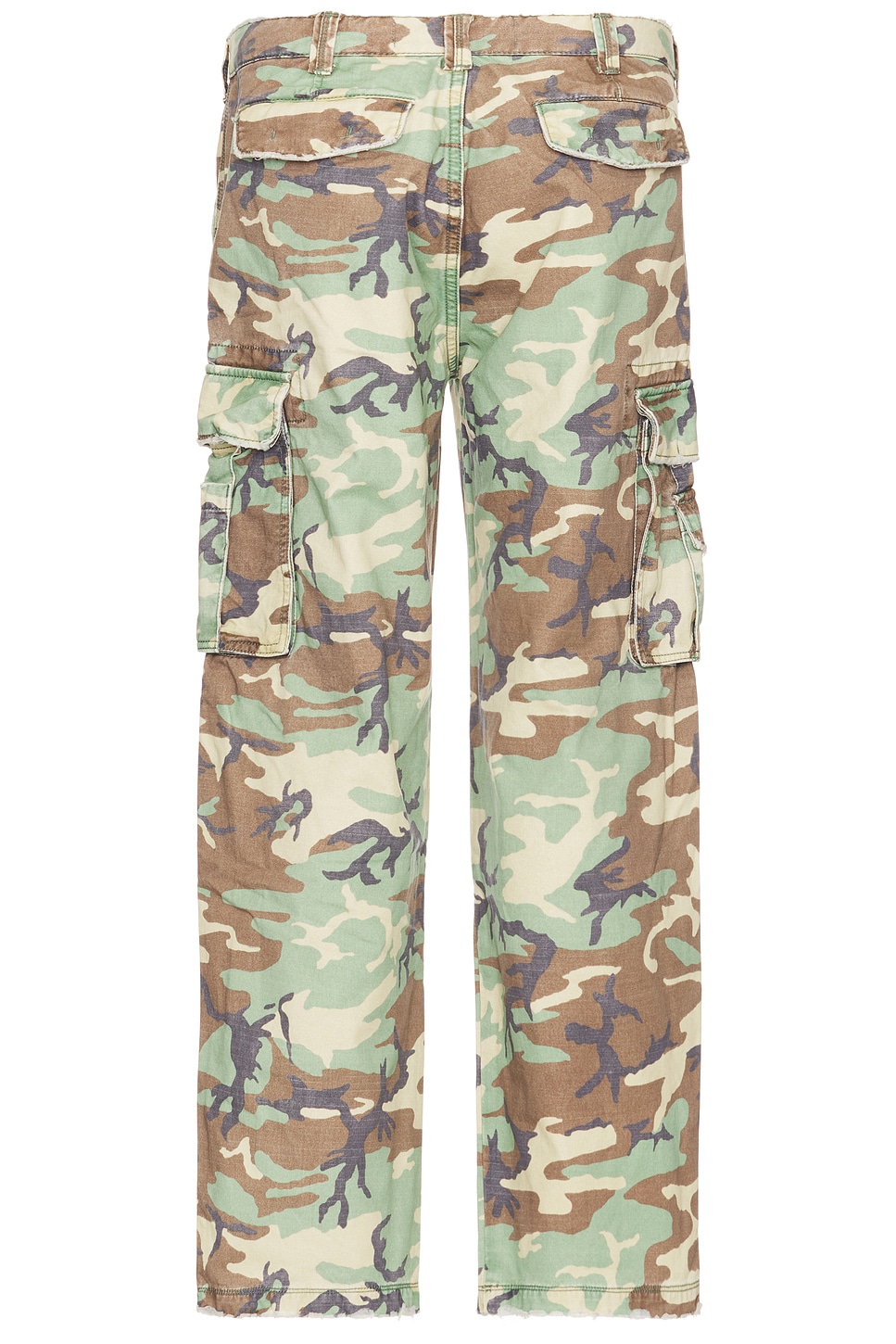 Shop Erl Unisex Camo Cargo Pants Woven In Green Camo