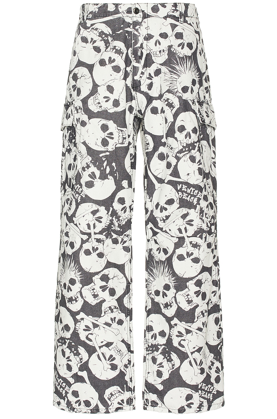 Image 1 of ERL Skull Printed Pants in Black