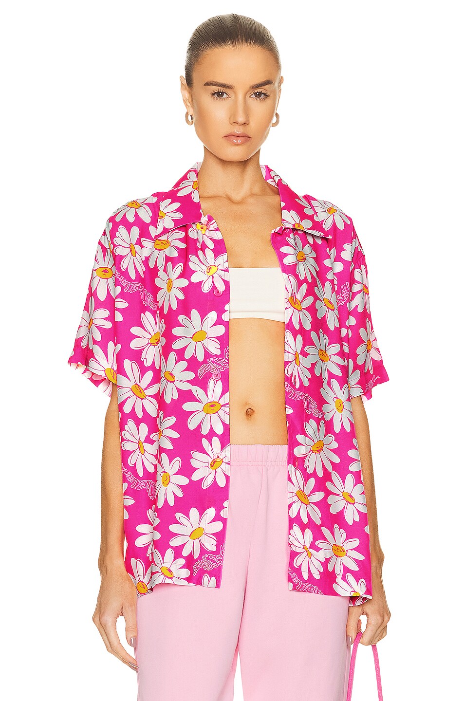 Image 1 of ERL Floral Shirt in Pink