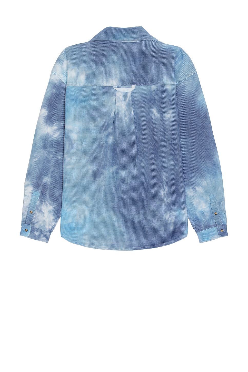 Erl Tie-dye Corduroy Overshirt In Blue