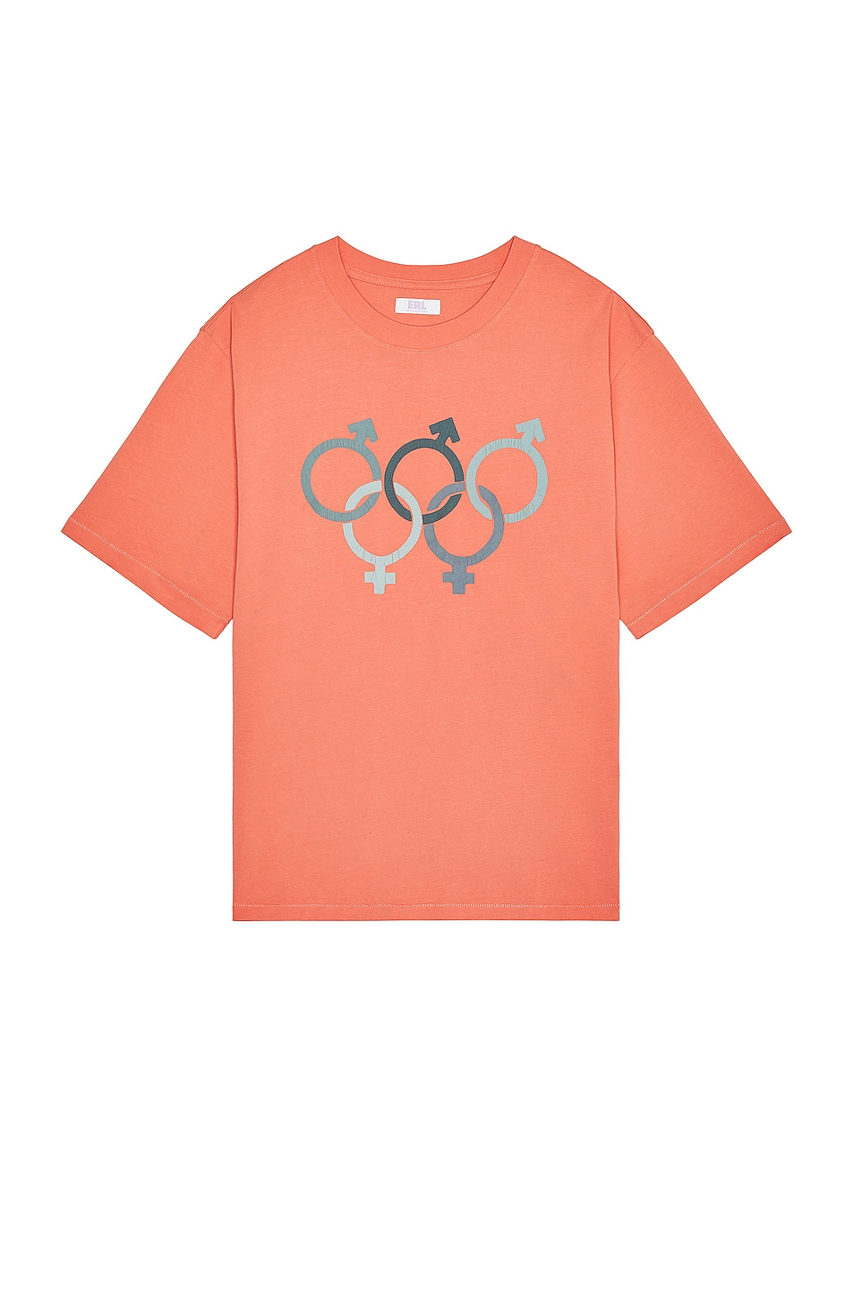 Image 1 of ERL Olympics Sex T-Shirt in Peach