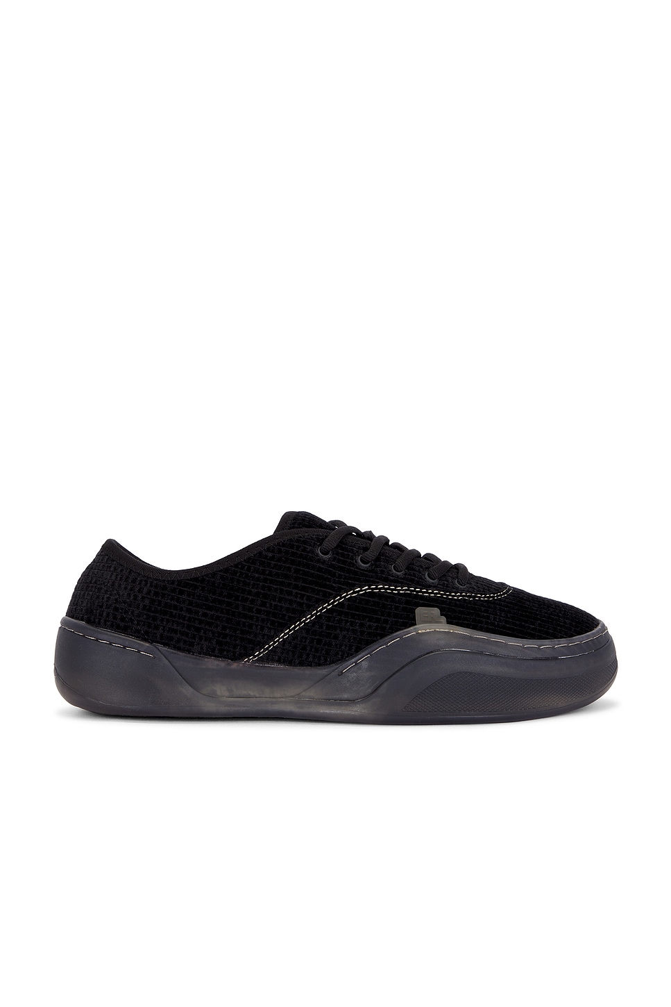 Image 1 of ERL Corduroy Coupe Sneakers in Dark Black