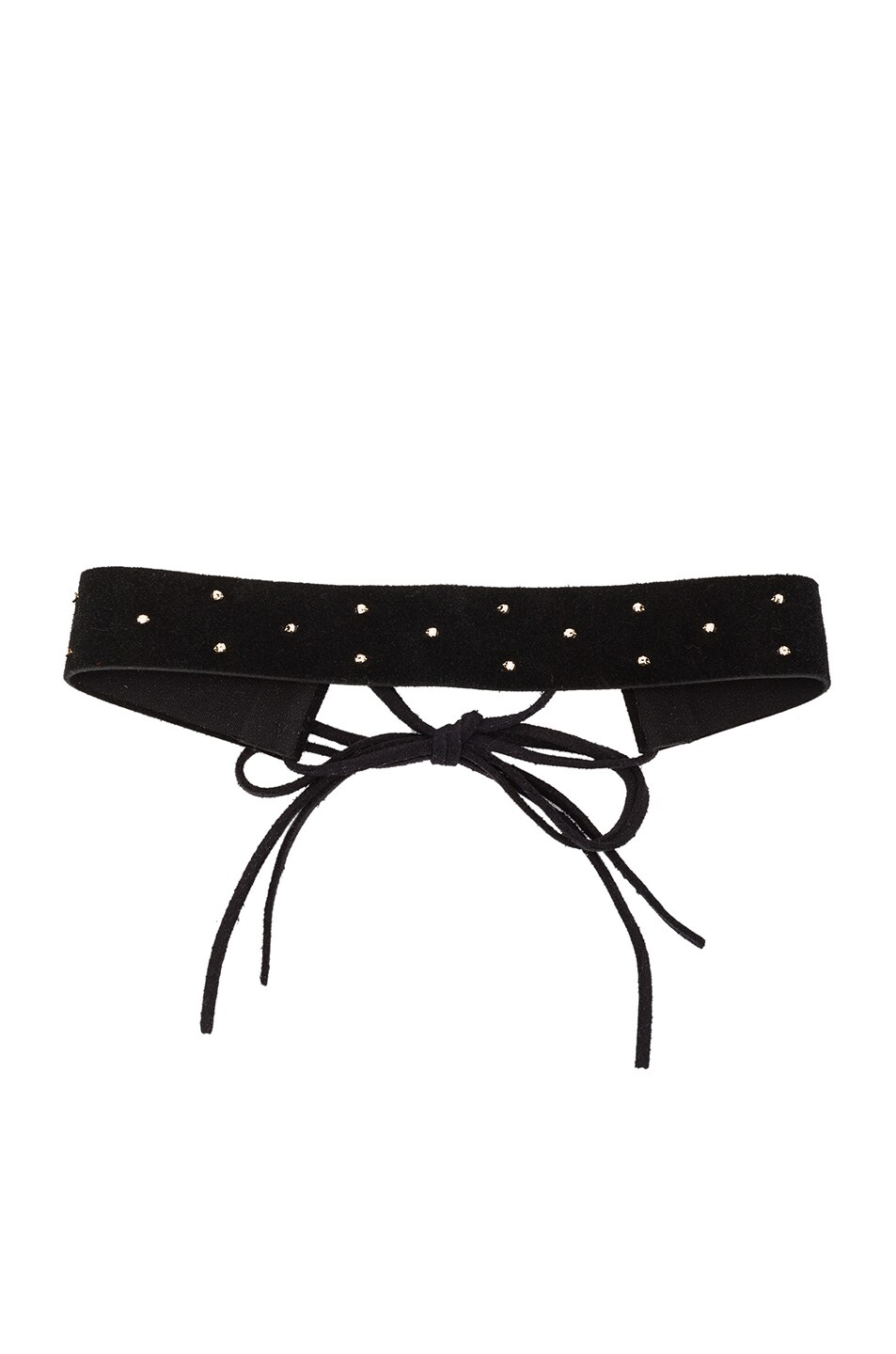 Image 1 of ERTH Suede Choker No. 1 in Black & Gold