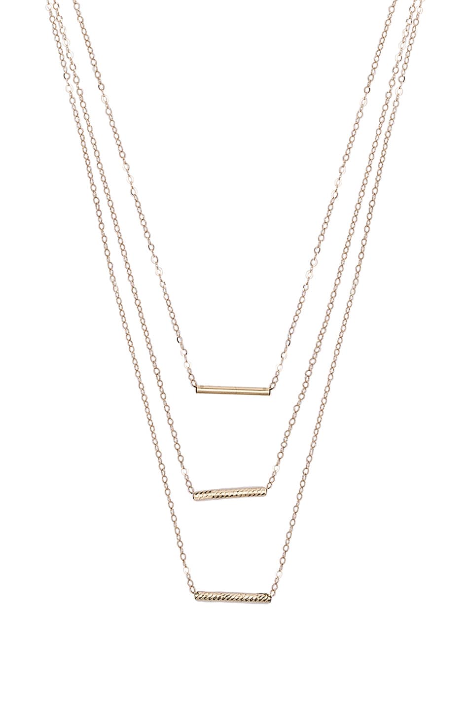 Image 1 of ERTH 14K Gold 3 Bar Necklace in Gold