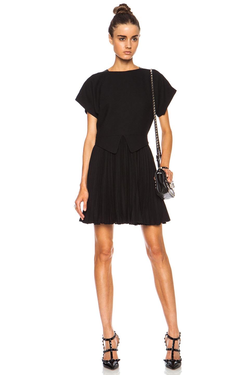 Image 1 of Elle Sasson Sasson Camilla Wool Dress in Black