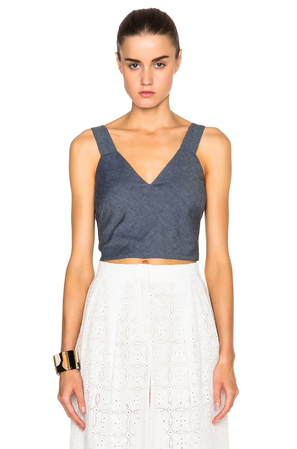 Image 1 of Elle Sasson Sasson Brooklyn Top in Chambray