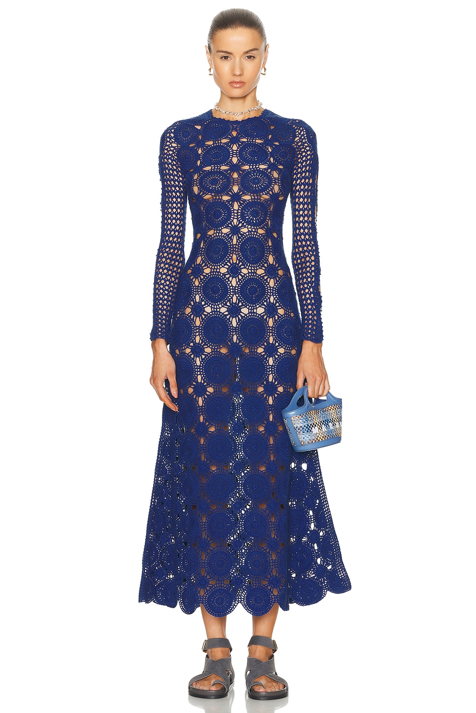 Image 1 of ESCVDO Jules Maxi Dress in Electric Blue