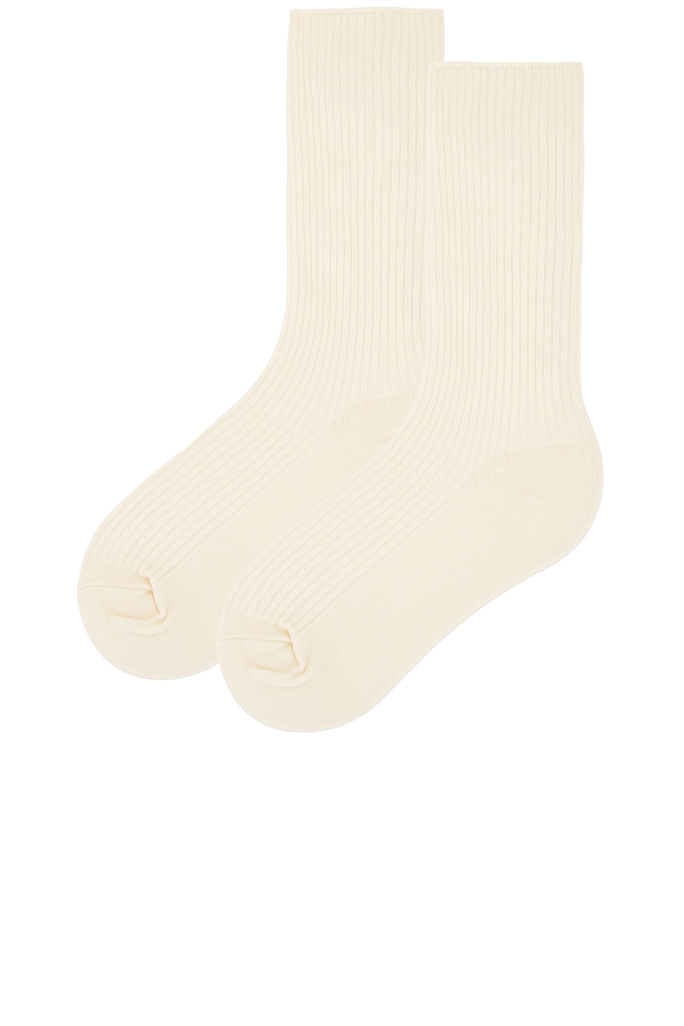 Éterne Classic Rib Socks In Cream