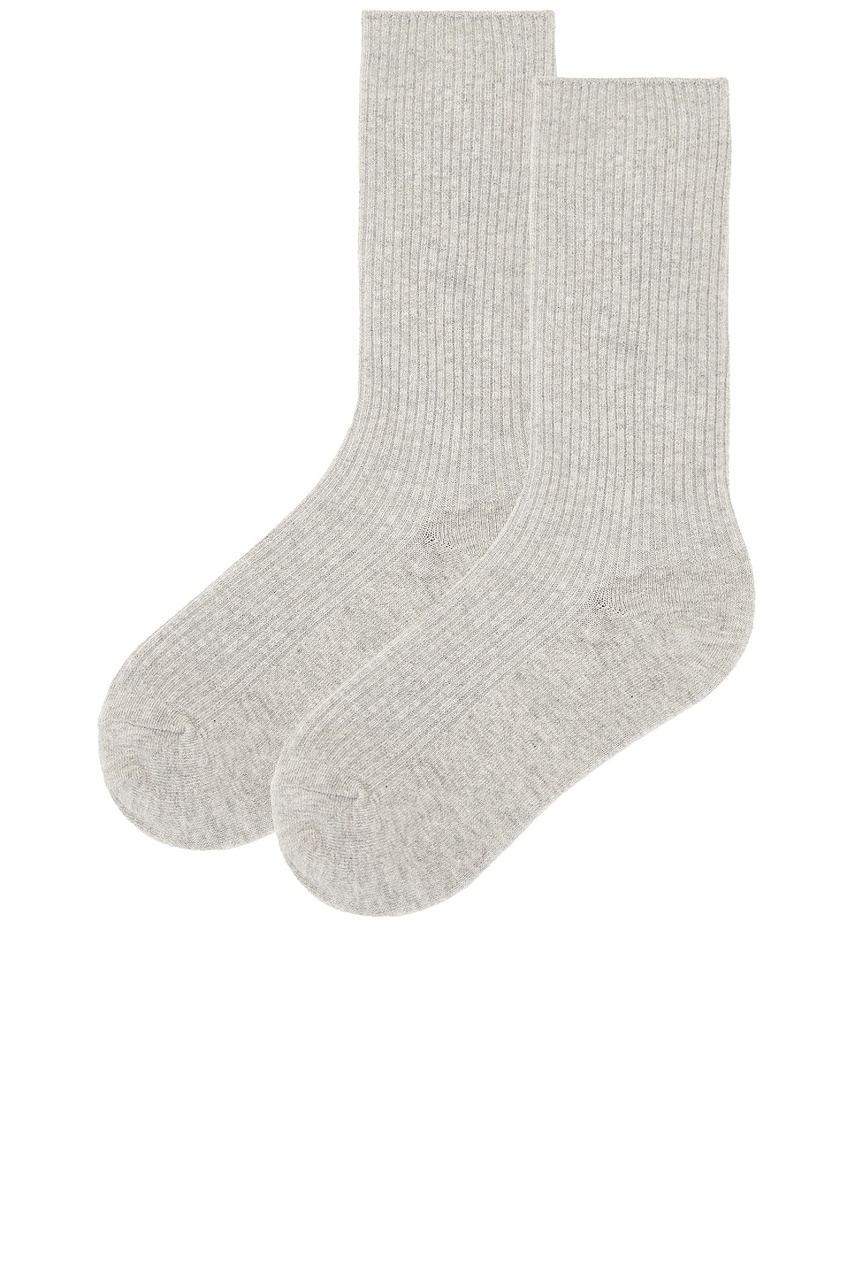 Éterne Classic Rib Socks In Heather Grey