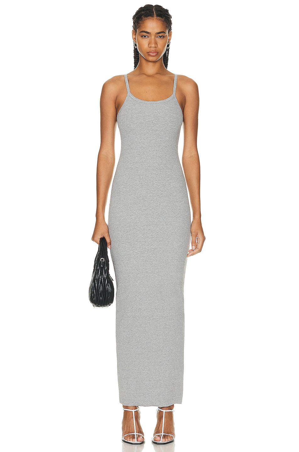 Image 1 of Eterne Tank Maxi Dress in Heather Grey