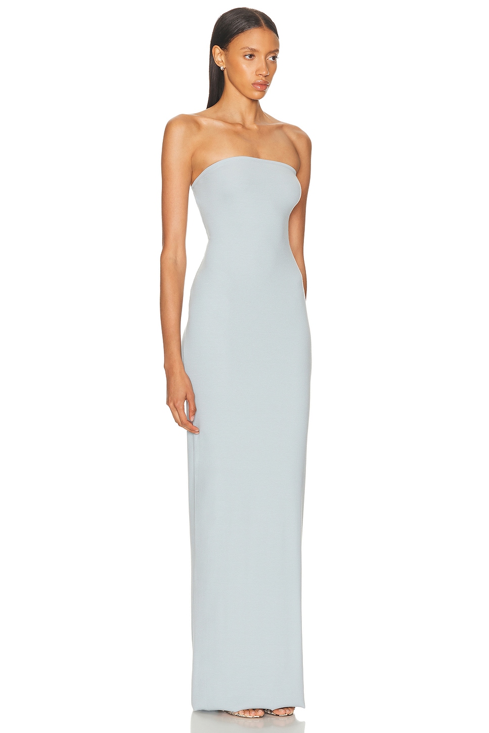 Éterne Tube Maxi Dress In Dusty Blue