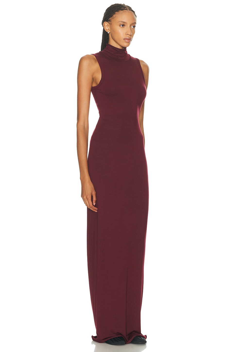 Éterne Harlow Soft Jersey Maxi Dress In Burgundy