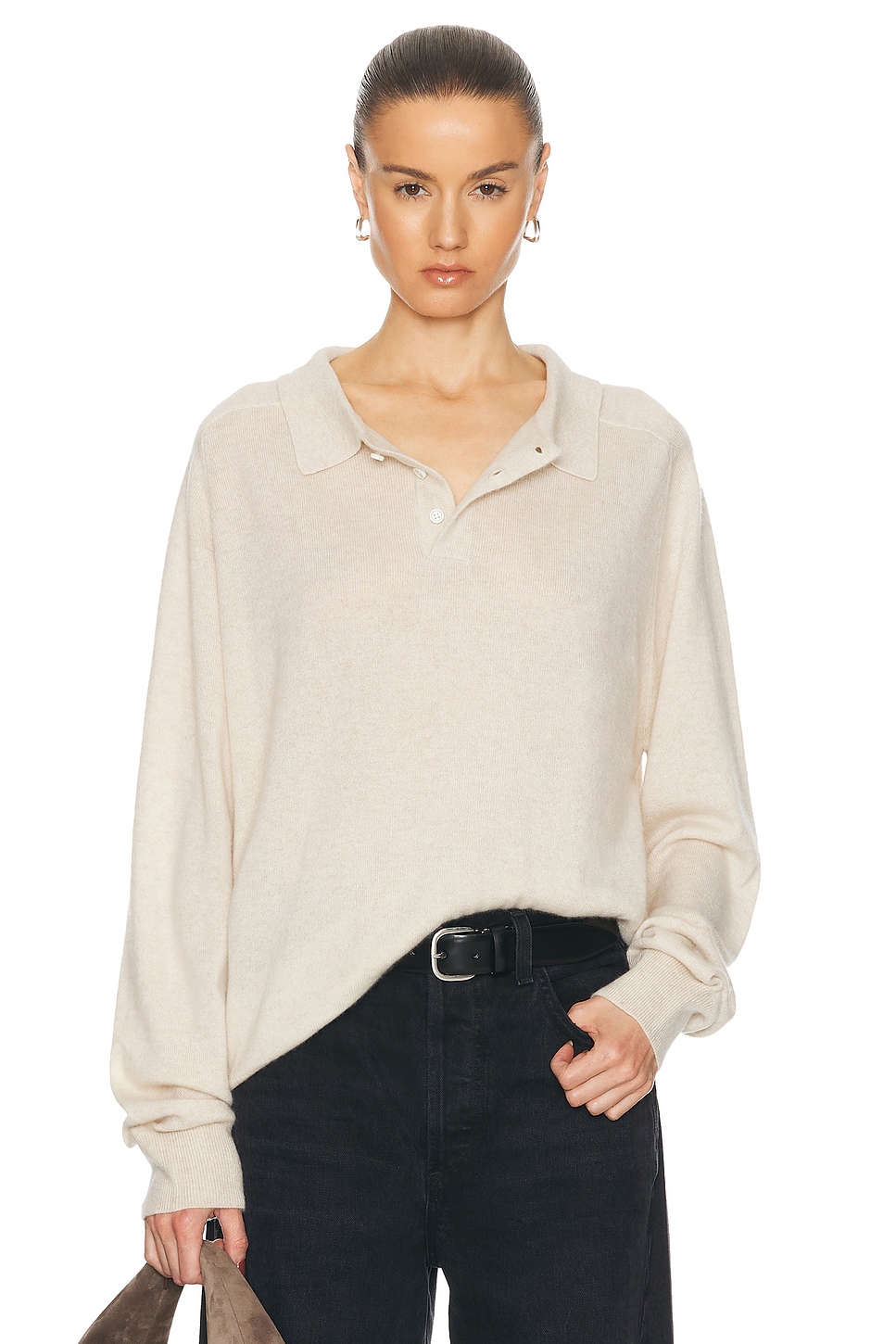 Image 1 of Eterne Brady Cashmere Sweater in Oatmeal