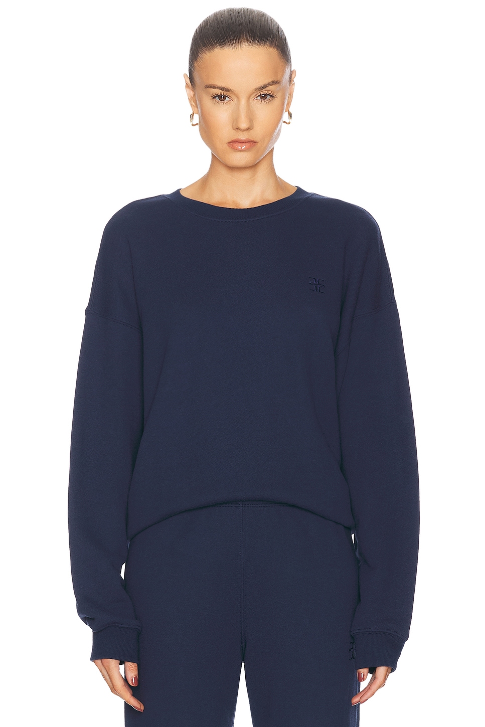 Eterne Oversized Crewneck Sweatshirt in Navy