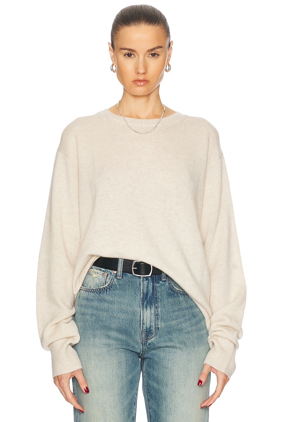 Eterne James Cashmere Sweater in Beige