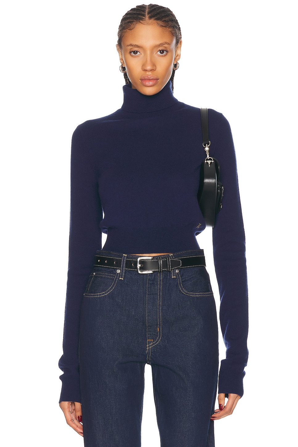 Image 1 of Eterne Etienne Turtleneck Sweater in Navy