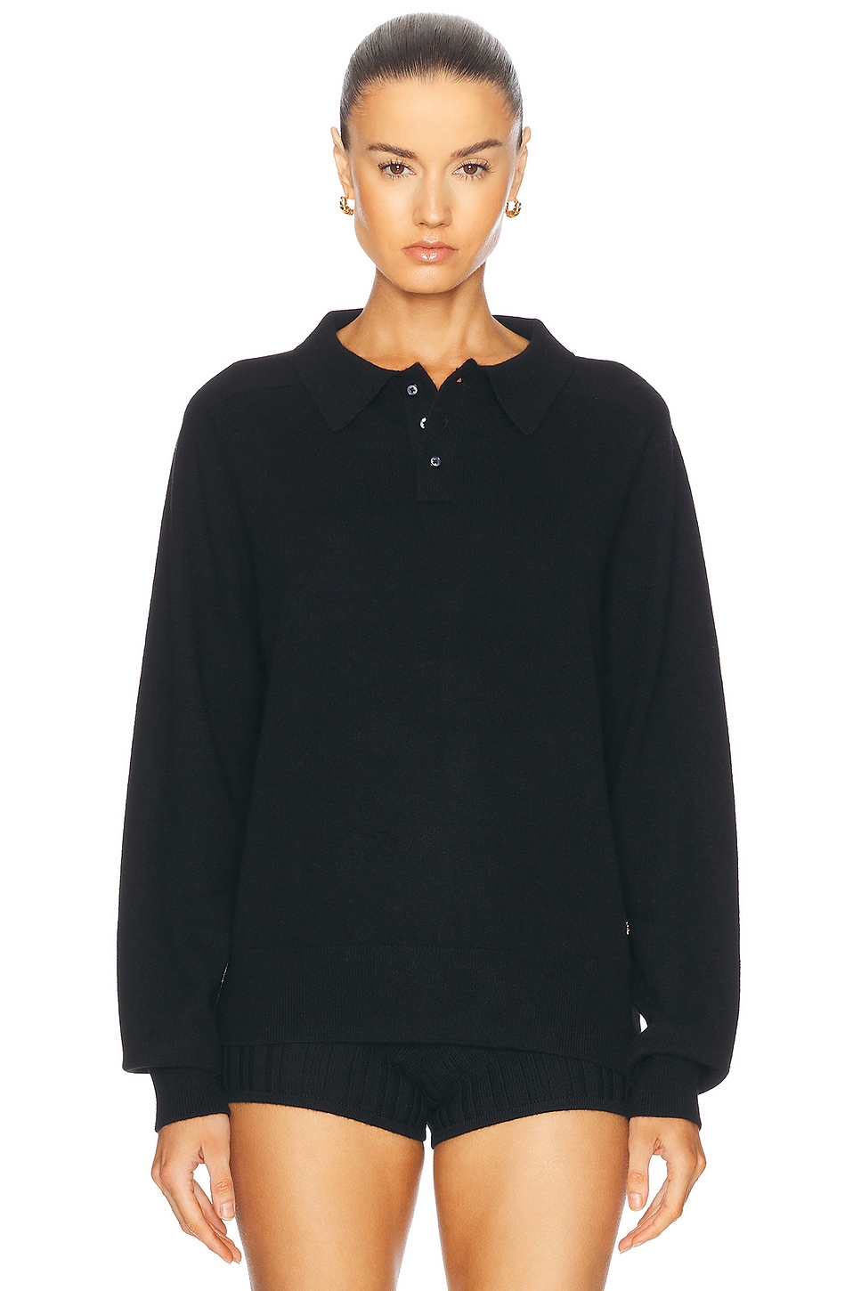 Image 1 of Eterne Brady Cashmere Sweater in Black