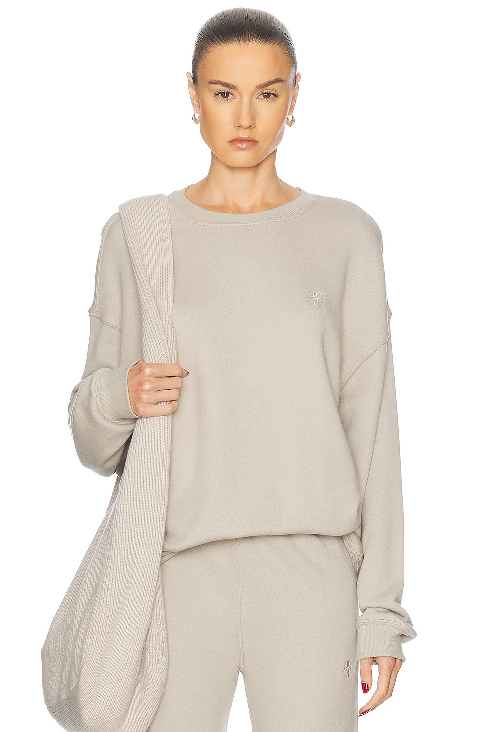 Eterne Oversized Crewneck Sweatshirt in Neutral