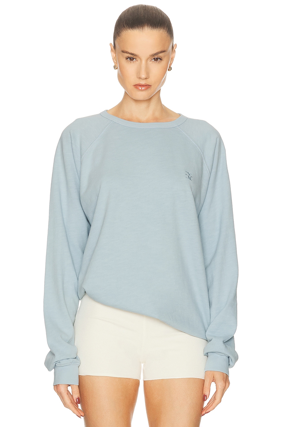 Image 1 of Eterne Sonny Oversized Sweatshirt in Dusty Blue