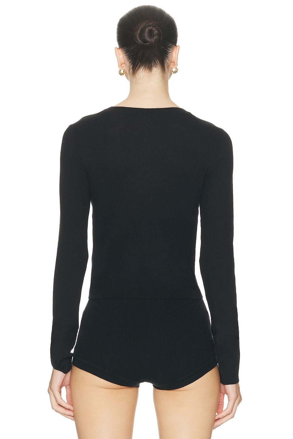 ÉTERNE Rib Stitch Cashmere Clark Sweater